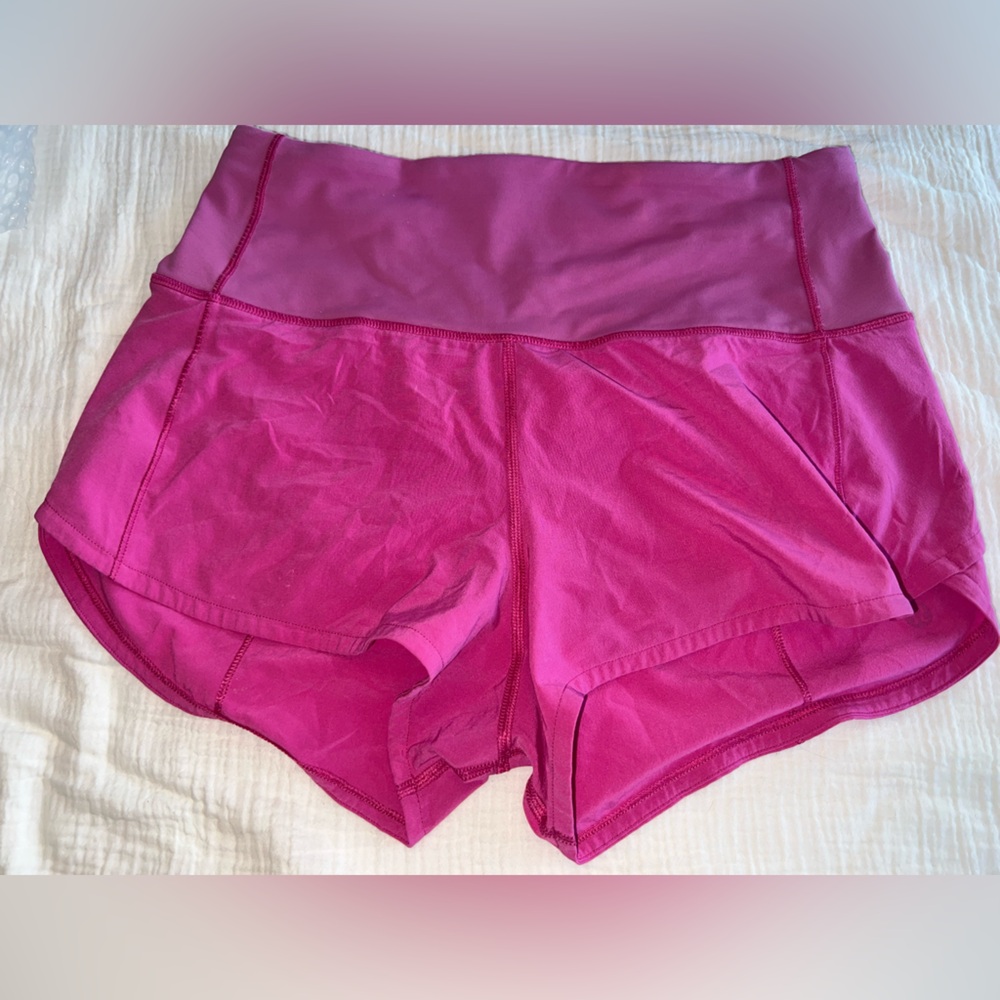 lululemon athletica women's athletic shorts in fuchsia pink